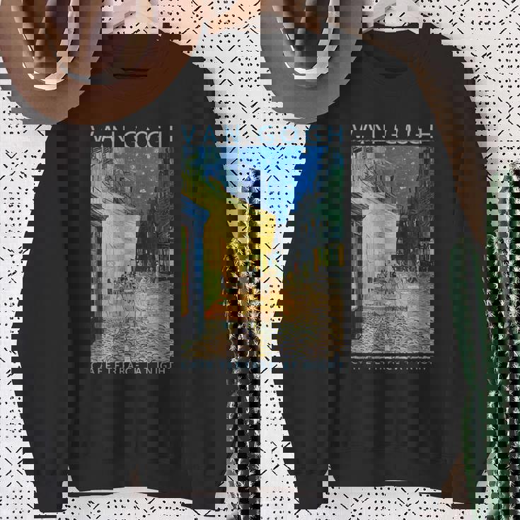 ゴッホ 面白いtシャツ アート 夜のカフェテラス 印象派 絵画 メンズ レディース 面白い 服 美術 油彩画 スウェットシャツ 年配の女性への贈り物