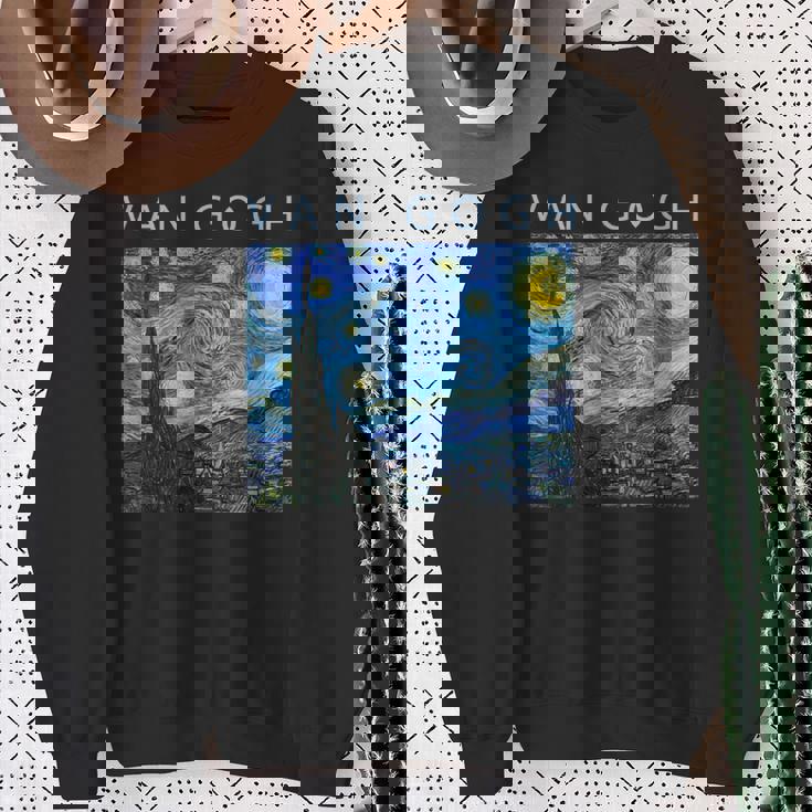 ゴッホ 面白いtシャツ おもしろ アート 星月夜 印象派 絵画 メンズ レディース 面白い 服 美術 ネタ スウェットシャツ 年配の女性への贈り物