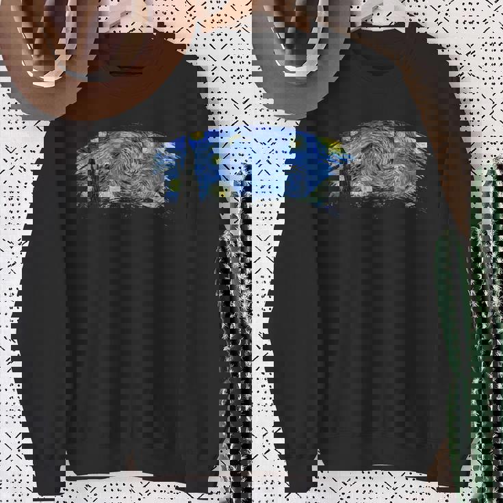 ゴッホ「星月夜」名画 スウェットシャツ 年配の女性への贈り物