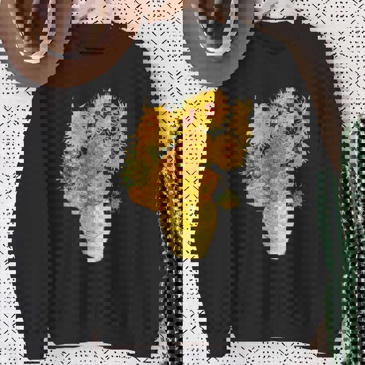 ゴッホのひまわりの現代美術の絵画 スウェットシャツ 年配の女性への贈り物