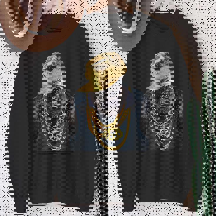 ゴリラ ラッパー ヒップホップ スウェットシャツ 年配の女性への贈り物