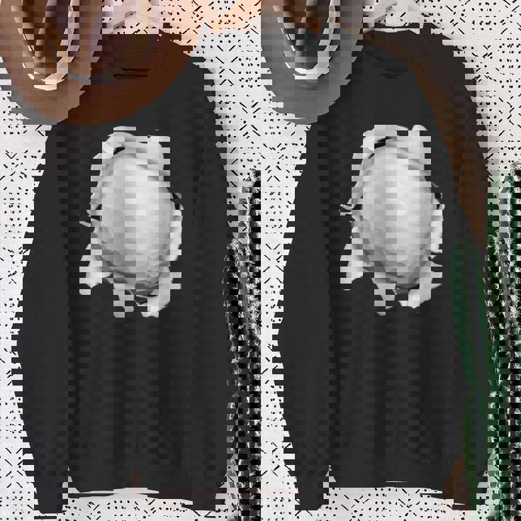 ゴルフ 面白いtシャツ ボール メンズ おもしろ 面白い 服 おもしろグッズ ネタ ゴルフウェア シャツ 胸 スウェットシャツ 年配の女性への贈り物