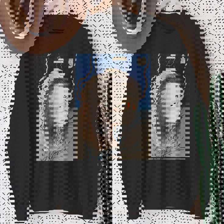 ゴースト 亡霊 霊魂 ファントム 葛飾北斎 日本美術 ハロウィン 妖怪 提灯お岩 百物語 お岩さん 百物語 スウェットシャツ 年配の女性への贈り物