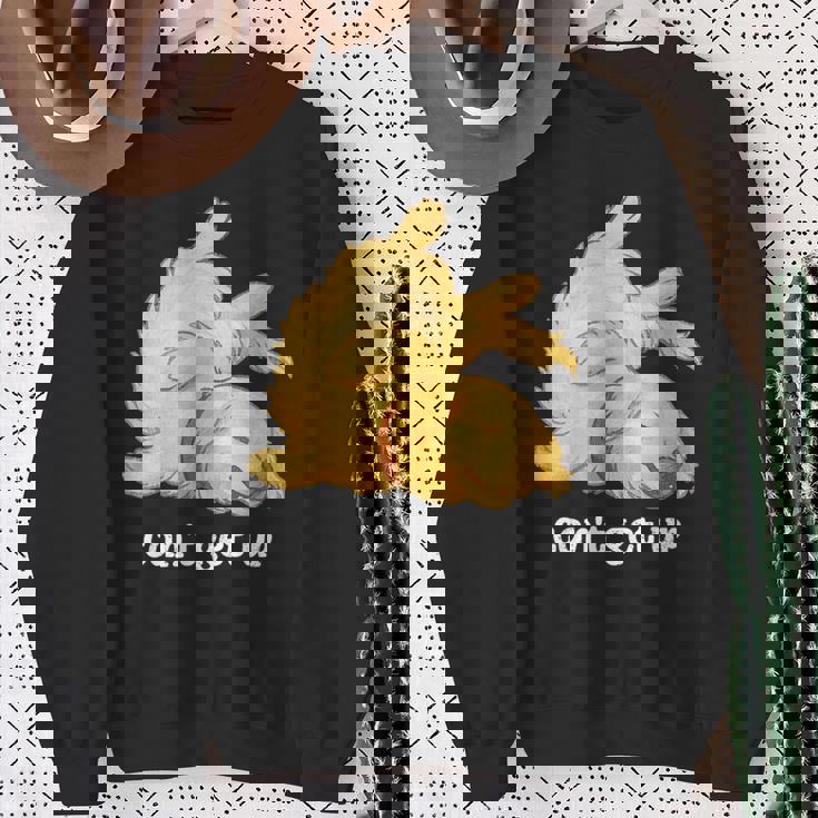 ゴールデンレトリバー ゴールデン 犬 Can't Get Up かわいい やる気スイッチ故障中 水彩 おもしろ 犬好き スウェットシャツ 年配の女性への贈り物