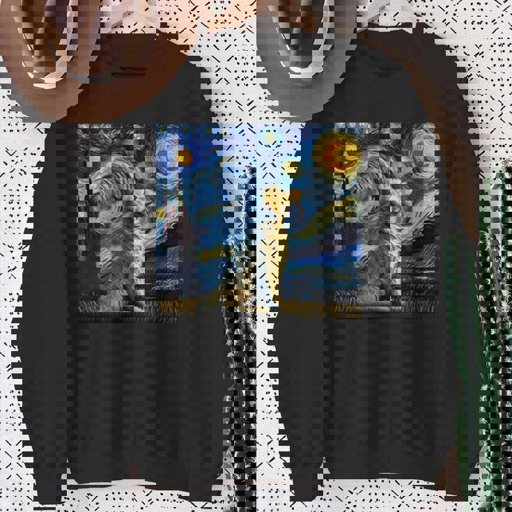 ゴールデンレトリバー 面白いtシャツ 犬 星月夜 イヌ かわいい メンズ おもしろ 服 グッズ ネタ わんこ スウェットシャツ 年配の女性への贈り物