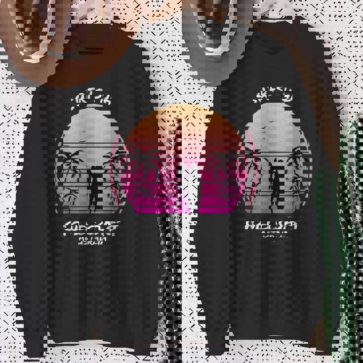 ゴールドコースト クイーンズランド州 オーストラリア サーフィン ギフト ヤシの木 スポーツ お土産 スウェットシャツ 年配の女性への贈り物