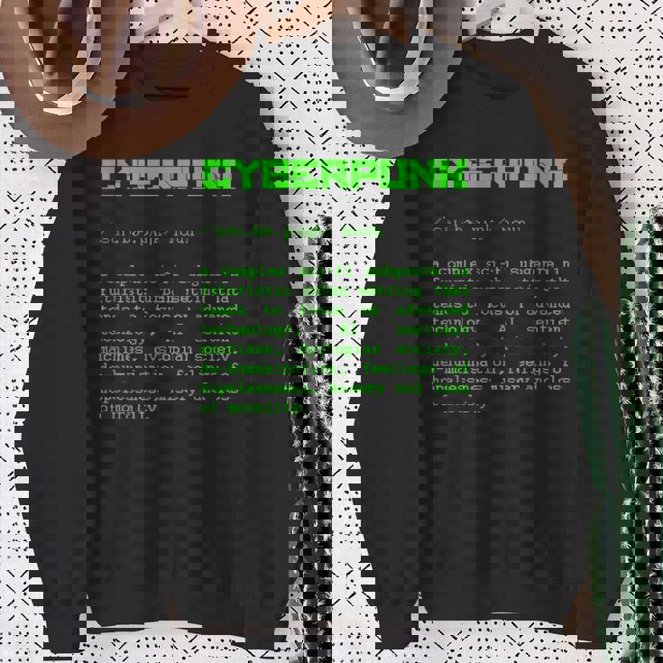 サイバーパンクの単語定義 スウェットシャツ 年配の女性への贈り物