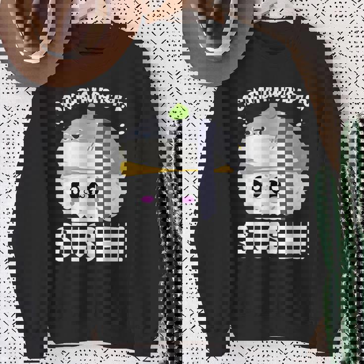 サカバンバスピス寿司 魚ミーム 和食 スウェットシャツ 年配の女性への贈り物