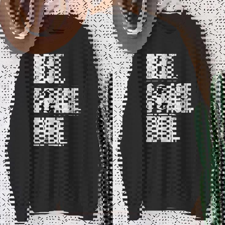 サッカーコーチtシャツ サッカー史上最高のコーチギフト。 スウェットシャツ 年配の女性への贈り物