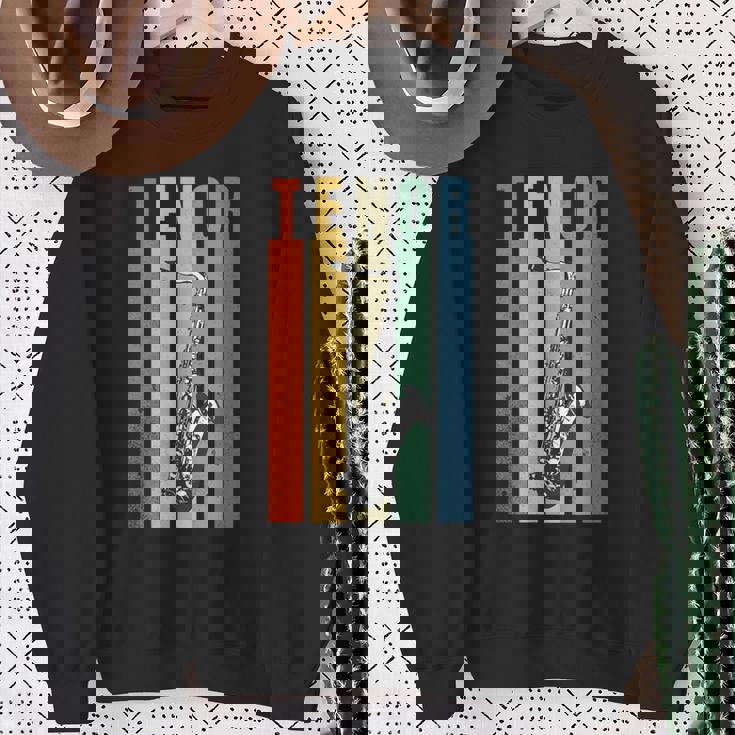 サックス テナーサックス レトロ スウェットシャツ 年配の女性への贈り物