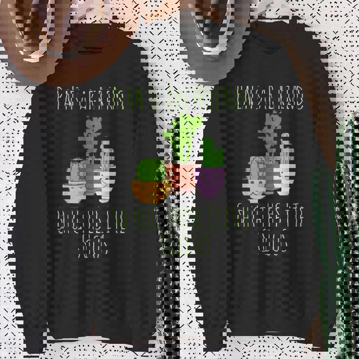 サボテン植物 面白いことわざデザイン サボテン ギフトアイデア スウェットシャツ 年配の女性への贈り物