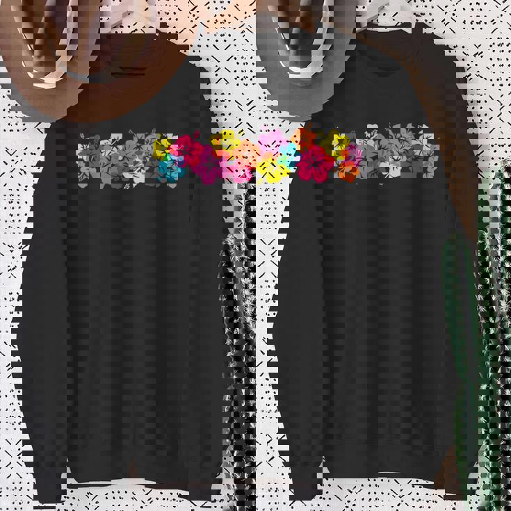 サーファースタイル ヴィンテージtシャツ ハイビスカス フラワーロー ヴィンテージビーチ スウェットシャツ 年配の女性への贈り物