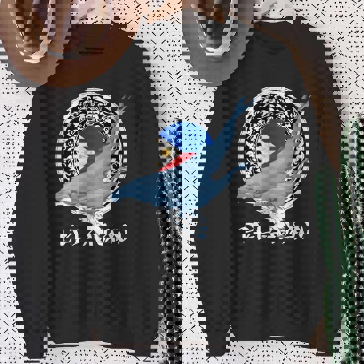 ザトウクジラ パラワン フィリピン 長袖tシャツ スウェットシャツ 年配の女性への贈り物