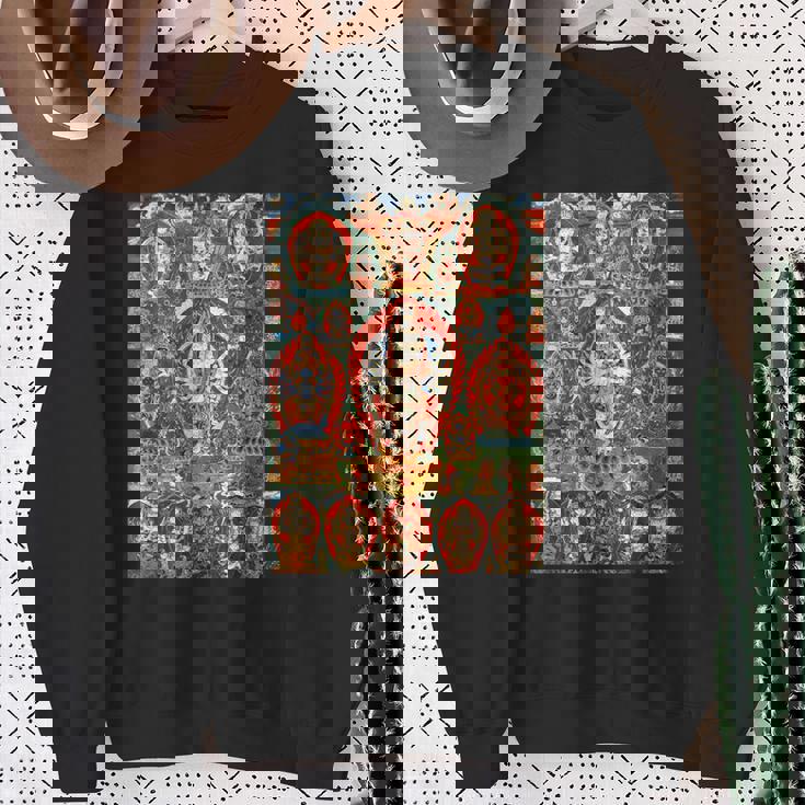 シッダ ラクシュミ チベット仏教 タンカ 曼荼羅 仏教 スウェットシャツ 年配の女性への贈り物