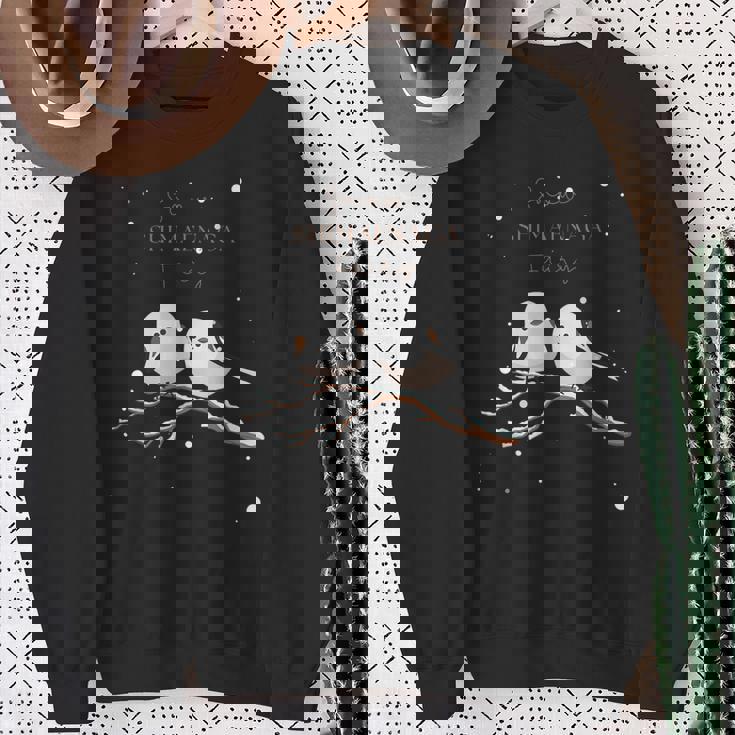 シマエナガ 雪の妖精 北海道 日本の野鳥 スウェットシャツ 年配の女性への贈り物