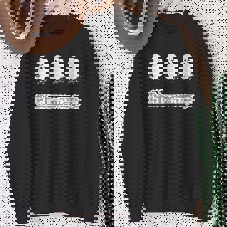 シマエナガ『ともだち』白い鳥【どうぶつフレンズ】動物 ゆるくて かわいい イラスト スウェットシャツ 年配の女性への贈り物