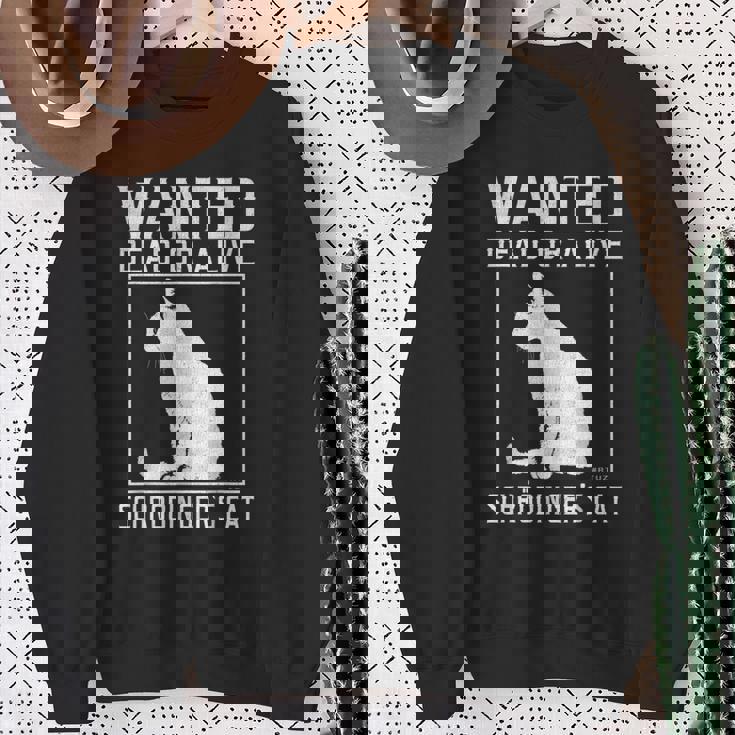 シュレディンガーの猫 指名手配の猫 死んで生きている 物理学 物理学者 スウェットシャツ 年配の女性への贈り物