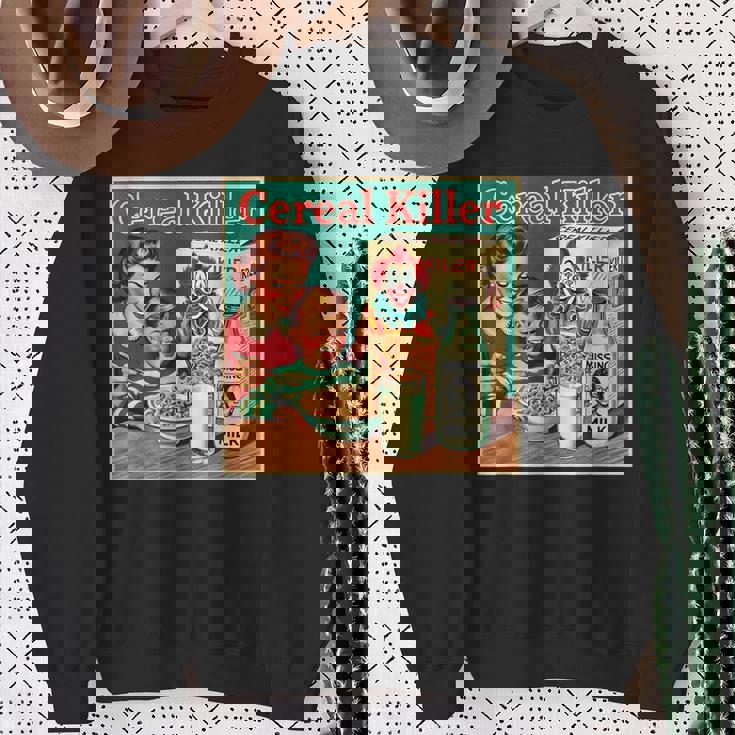 シリアル シリアル キラー 音声しゃれ ホラー コア ミッドセンチュリー スウェットシャツ 年配の女性への贈り物