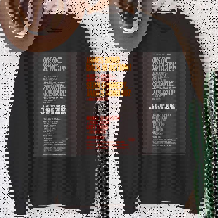 ジェームズ・ボンド 007 ゴールドフィンガー スウェットシャツ 年配の女性への贈り物