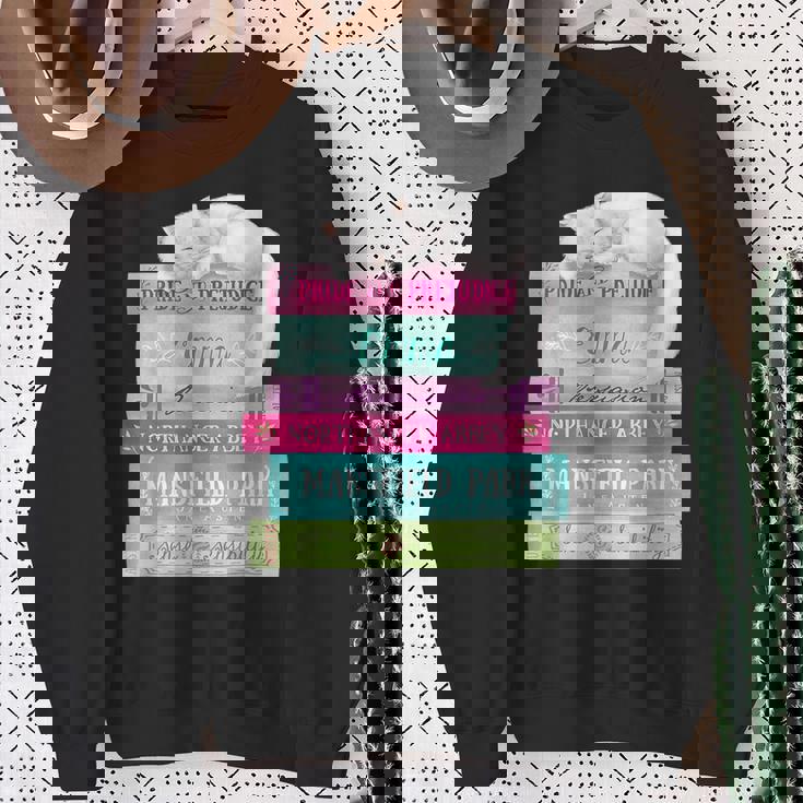 ジェーンオースティン 本 スタック おもしろ文学 スウェットシャツ 年配の女性への贈り物