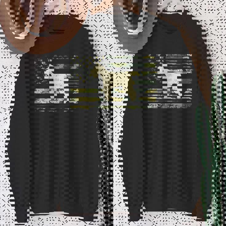 ジャイアントシュナウザーシャツ 迷彩シャツ アメリカ国旗 スウェットシャツ 年配の女性への贈り物