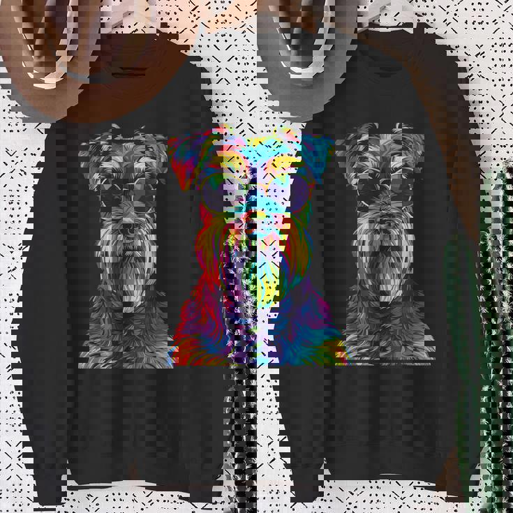 ジャイアントシュナウザー愛好家 ポップアート 面白い ジャイアントシュナウザー 犬 スウェットシャツ 年配の女性への贈り物