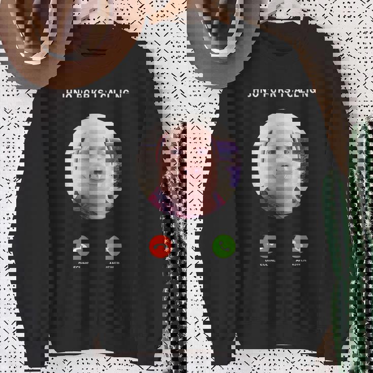 ジョン・ポークがファニー・アンサー・コール・フォンに電話をかけている スウェットシャツ 年配の女性への贈り物