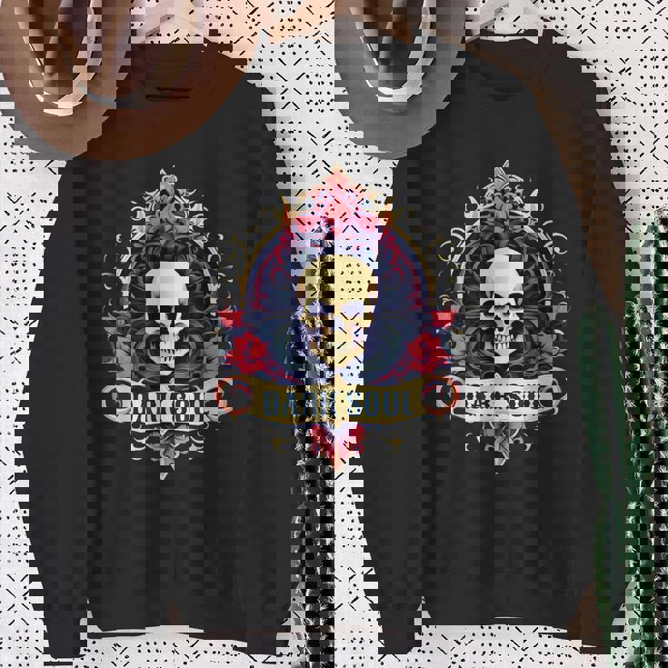 スカル ゴシック ダーク バナー ソウルフラワー エステティック スカル ゴス スウェットシャツ 年配の女性への贈り物