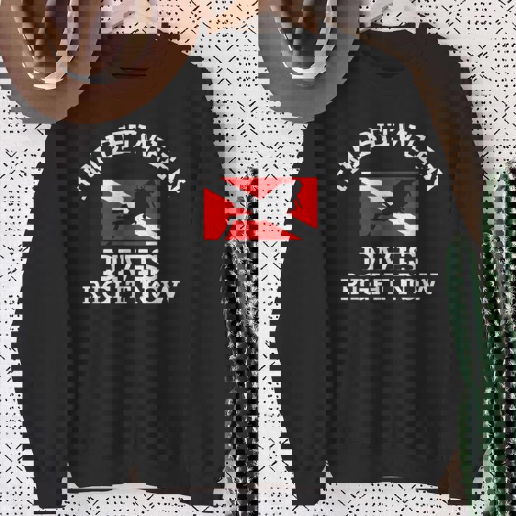 スキューバダイビング ダイバー ダウン ダイブ フラッグ ダイブ スウェットシャツ 年配の女性への贈り物