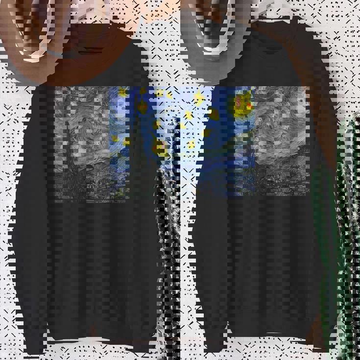 スクリーミングオウム オカメインコ 星月夜 スウェットシャツ 年配の女性への贈り物