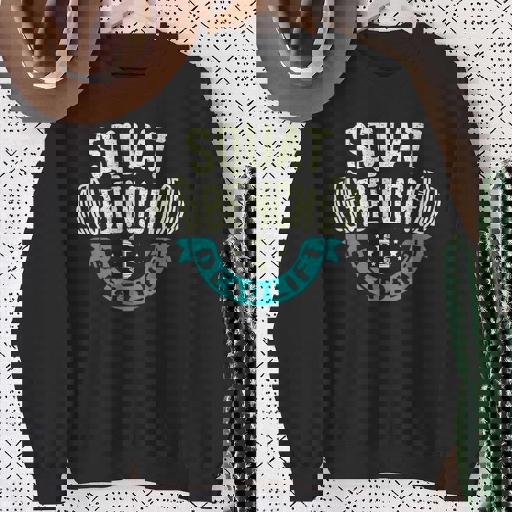 スクワット ベンチプレス デッドリフト パワーリフター スウェットシャツ 年配の女性への贈り物