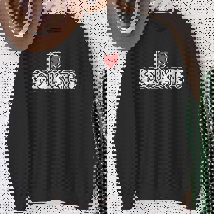 スクワットが大好き スウェットシャツ 年配の女性への贈り物