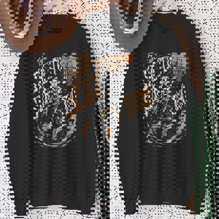 スケルトンスラムダンク 怖いバスケットボール ハロウィン スウェットシャツ 年配の女性への贈り物