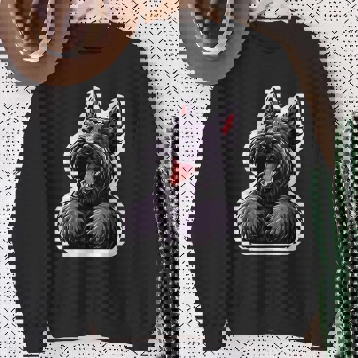 スコティッシュテリア 面白い スコティッシュテリア カワイイ 子犬 犬 スウェットシャツ 年配の女性への贈り物