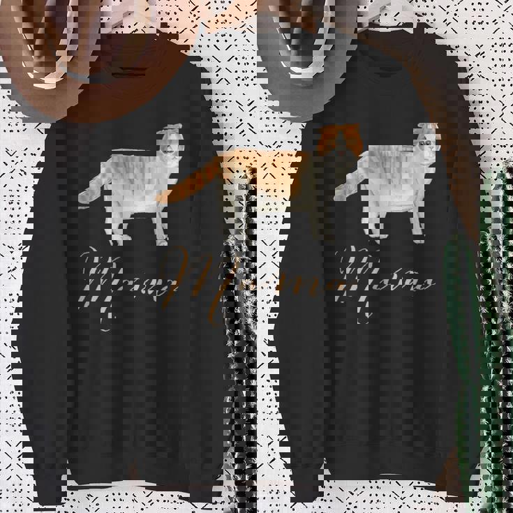 スコティッシュフォールドキャット ママシャツ 猫 ママ ママ スウェットシャツ 年配の女性への贈り物