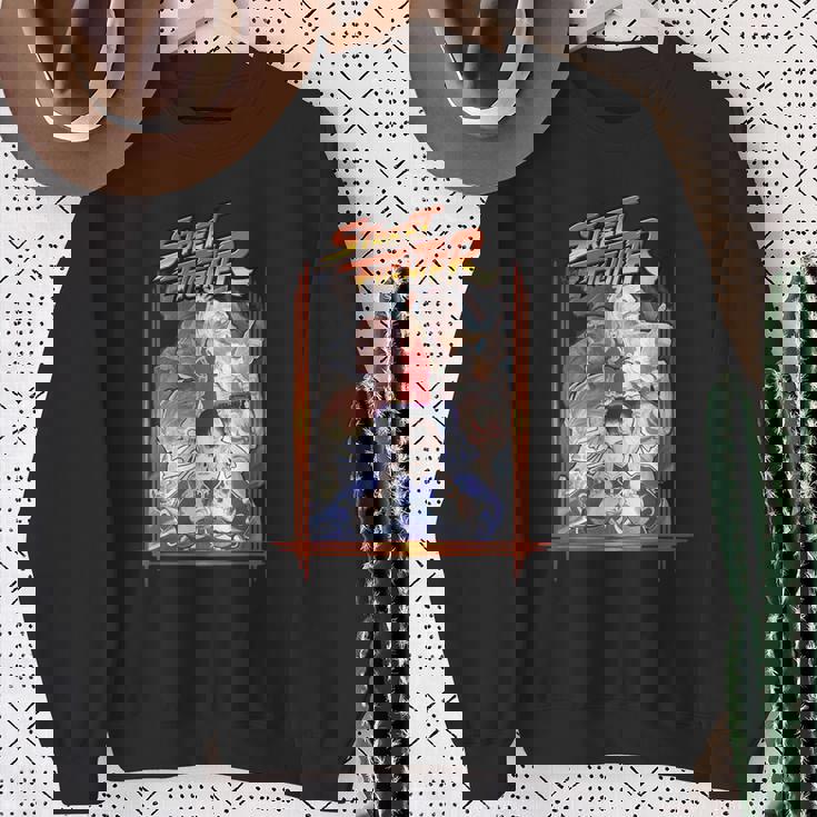 ストリートファイターポスターカバー 壮大なバトルロイヤル 象徴的なゲーマー スウェットシャツ 年配の女性への贈り物