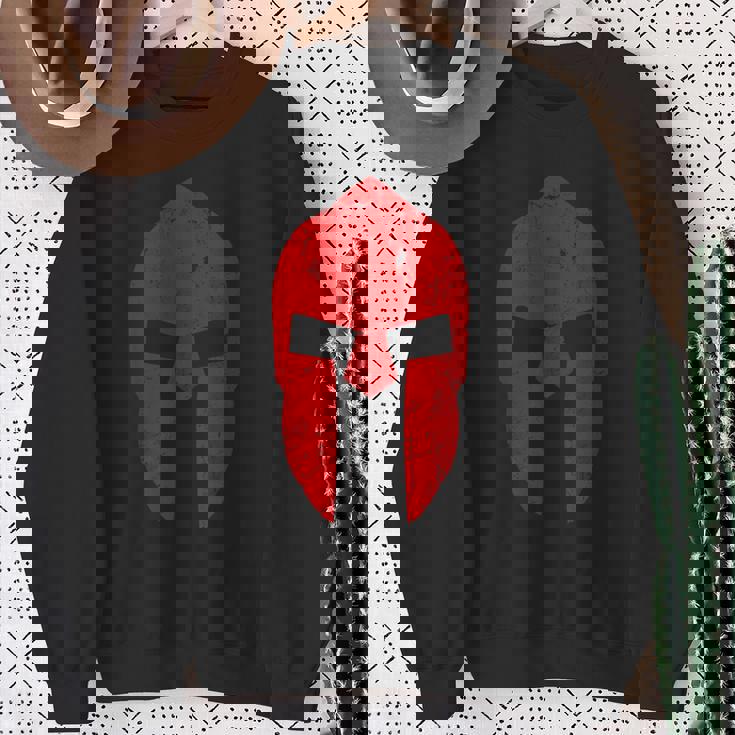 スパルタ戦士ヘルメットジムモチベーションスパルタ古代ギリシャ スウェットシャツ 年配の女性への贈り物