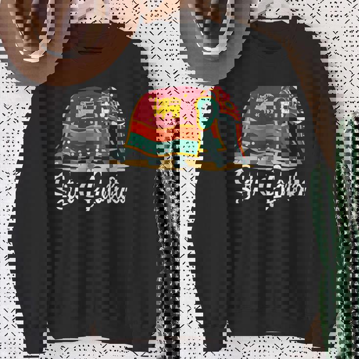 スリランカの国旗と友情 スウェットシャツ 年配の女性への贈り物