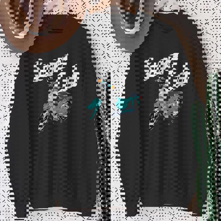 スーパーカブ 50 110 125 バイク ミニ モト スクーター カスタム 原付 二種 スウェットシャツ 年配の女性への贈り物