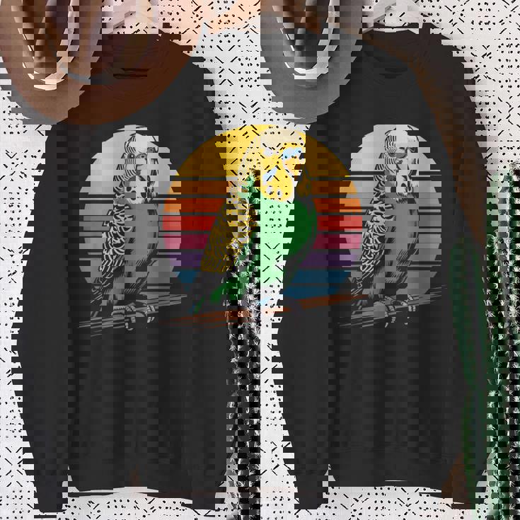 セキセイインコ レトロ セキセイインコ スウェットシャツ 年配の女性への贈り物