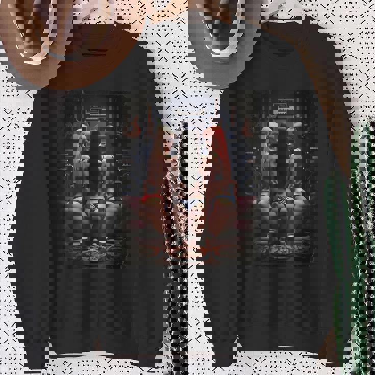 セクシーガールグラフィックtシャツ ホットガールズ&ギター 2 グランジ スウェットシャツ 年配の女性への贈り物