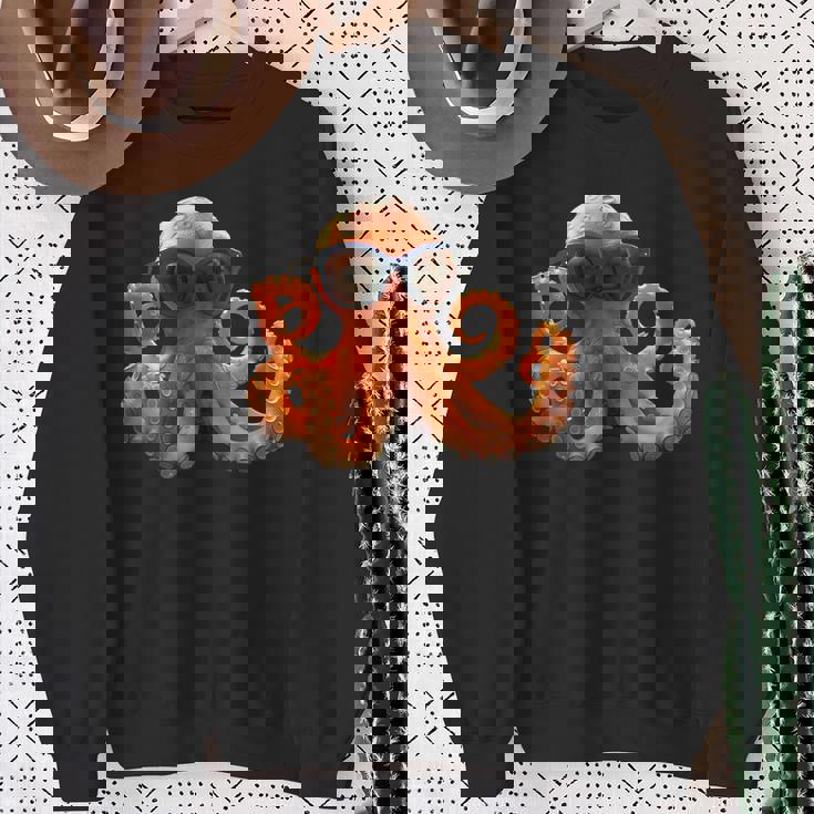 タコ 小タコ イカ 海 恋 甘タコ スウェットシャツ 年配の女性への贈り物