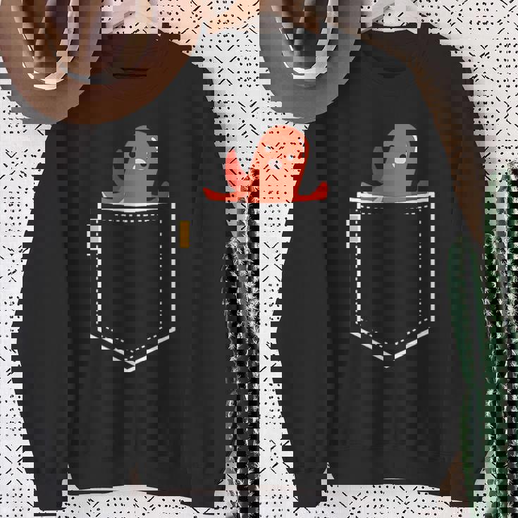 タコさんウインナー たこさん ウインナー 食べ物 イラスト ワンポイント ポケット デザイン かわいい おもしろ スウェットシャツ 年配の女性への贈り物