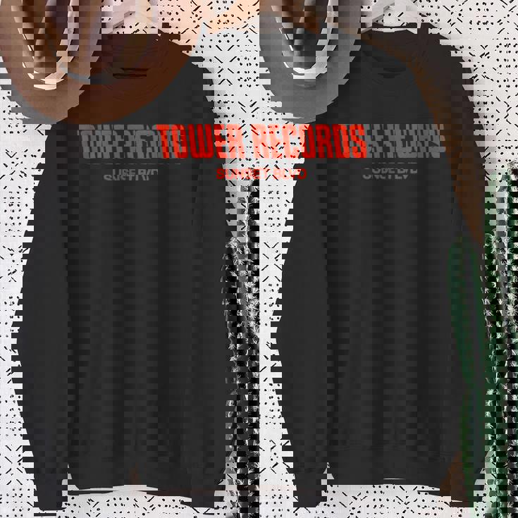 タワーレコード レトロ サンセット ブルバード ビンテージ音楽 ハリウッド スウェットシャツ 年配の女性への贈り物