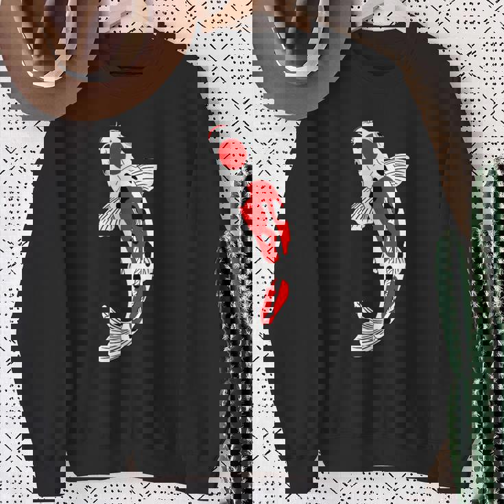 タンチョウサンケ 赤・白・黒鯉 スウェットシャツ 年配の女性への贈り物