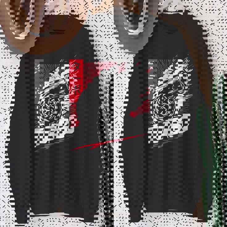 ターボターボチャージャー 日本語レタリング 日本スタイル スウェットシャツ 年配の女性への贈り物