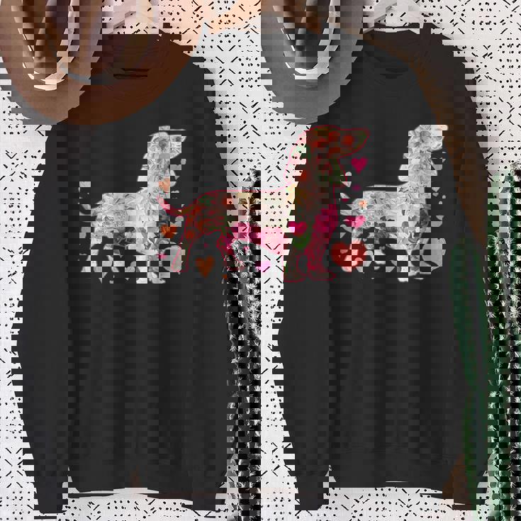 ダックスフントの解体新書 ミニチュアダックス 犬の飼い主 ダックス飼い おもしろ 愛犬家 犬 ダックスフント スウェットシャツ 年配の女性への贈り物