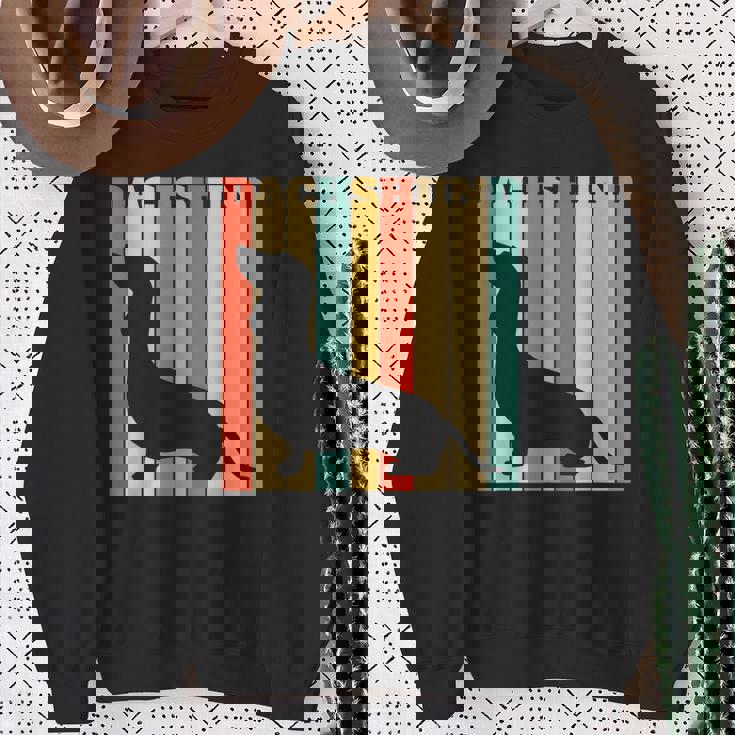 ダックスフンドのギフトレトロなスタイル スウェットシャツ 年配の女性への贈り物