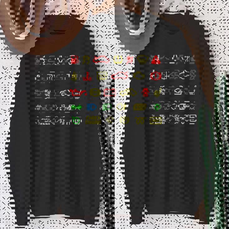 ダッシュボードインジケーターライト 面白い スウェットシャツ 年配の女性への贈り物