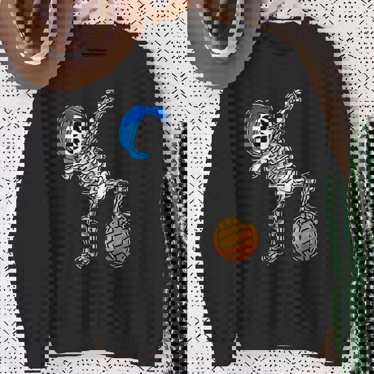 ダビング 水球 スケルトン ハロウィン 骨 ダブダンス スウェットシャツ 年配の女性への贈り物